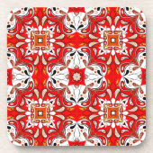 Portugees keramisch tegelpatroon bier onderzetter (Voorkant)