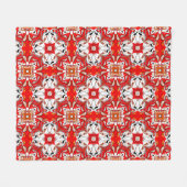 Portugees keramisch tegelpatroon fleece deken (Voorkant (Horizontaal))