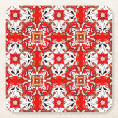 Portugees keramisch tegelpatroon kartonnen onderzetters (Voorkant)