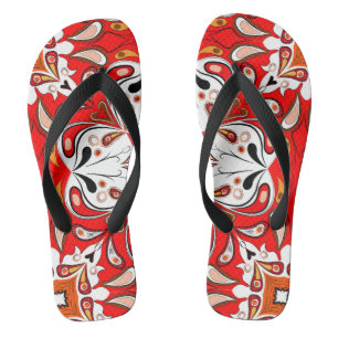 Portugees keramisch tegelpatroon teenslippers