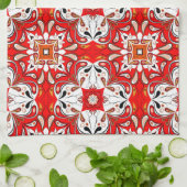 Portugees keramisch tegelpatroon theedoek (Gevouwen)