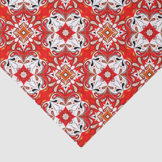 Portugees keramisch tegelpatroon tissuepapier (Detail)