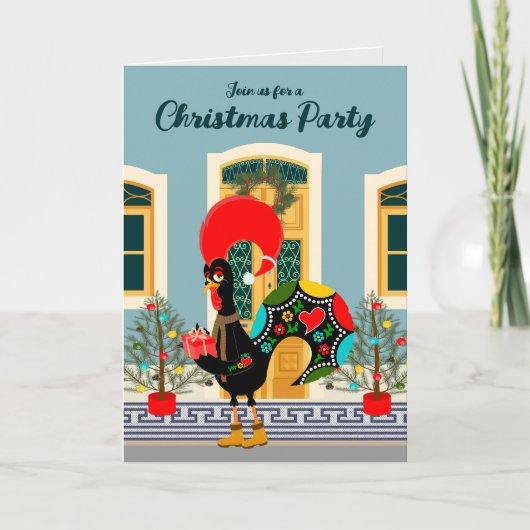 Portugees Kerst Huis Party met Rooster (Voorkant)