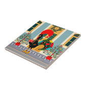 Portugees kerst ingericht huis met haan tegeltje (Zijkant)