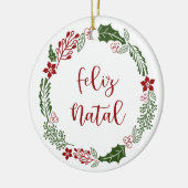 Portugees kerstavond, Feliz Natal Keramisch Ornament (Links)