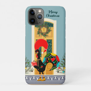 Portugees Kersthuis met Hanen Groeten Case-Mate iPhone Case