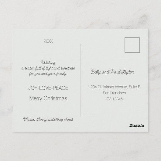 Portugees Kersthuis met Rooster Groeten Briefkaart (Achterkant)