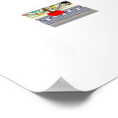 Portugees Kersthuis met Rooster Groeten Poster (Hoek)