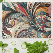 Portugees Keuken Handdoeken waterverf bloemen tren (Gevouwen)