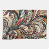 Portugees Keuken Handdoeken waterverf bloemen tren (Horizontaal)