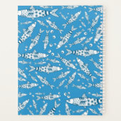 Portugees Lissabon Sardines Pattern Azulejos Blue Planner (Achterkant)