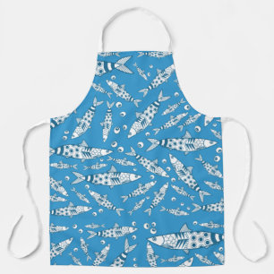 Portugees Lissabon Sardines Pattern Azulejos Blue Schort