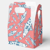 Portugees Lissabon Sardines Pattern Azulejos Pink Bedankdoosjes (Geopend)