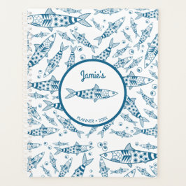 Portugees Lissabon Sardines Pattern Azulejos White Planner