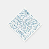 Portugees Lissabon Sardines Pattern Azulejos White Servet (Hoek)