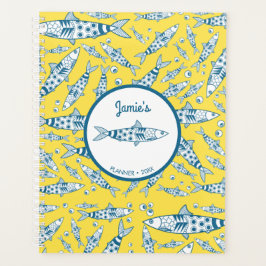 Portugees Lissabon Sardines Pattern Azulejos Yello Planner