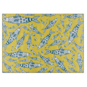 Portugees Lissabon Sardines Pattern Azulejos Yello Snijplank (Voorkant)