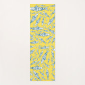 Portugees Lissabon Sardines Pattern Azulejos Yello Yogamat (Voorkant)