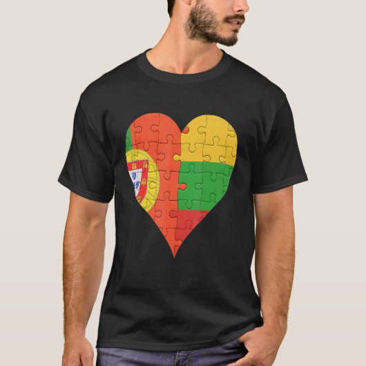 Portugees Litouws vlaghart T-shirt (Voorkant)