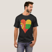 Portugees Litouws vlaghart T-shirt (Voorkant volledig)