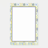 Portugees Majolica Azulejo Mediterranean Lemon Post-it® Notes (Voorkant)