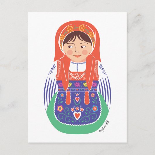 Portugees Matryoshka Briefkaart (Voorkant)