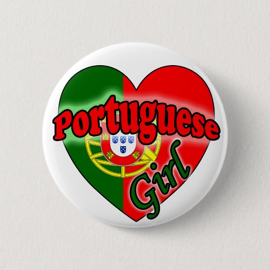 Portugees meisje ronde button 5,7 cm (Voorkant)
