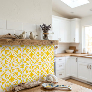 Portugees Middellands Zee Zonnig Warm Geel Wit Tegeltje