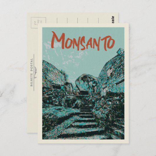 Portugees Monsanto traditioneel dorp Briefkaart (Voorkant / Achterkant)