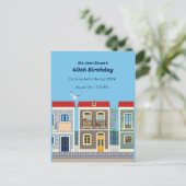 Portugees mooie huizen met tegels of azulejos briefkaart (Staand voorkant)