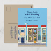 Portugees mooie huizen met tegels of azulejos briefkaart (Voorkant / Achterkant)