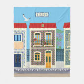 Portugees mooie huizen met tegels of azulejos fleece deken (Voorkant)
