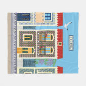Portugees mooie huizen met tegels of azulejos fleece deken (Voorkant (Horizontaal))