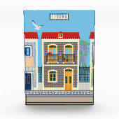 Portugees mooie huizen met tegels of azulejos fotoblokken (Voorkant)