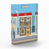 Portugees mooie huizen met tegels of azulejos fotoblokken (Links)