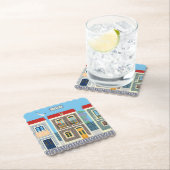 Portugees mooie huizen met tegels of azulejos kartonnen onderzetters (Insitu)