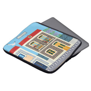 Portugees mooie huizen met tegels of azulejos laptop sleeve