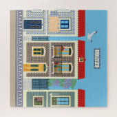 Portugees mooie huizen met tegels of azulejos legpuzzel (Horizontaal)