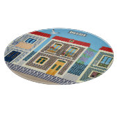 Portugees mooie huizen met tegels of azulejos snijplank (Hoek)