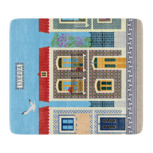 Portugees mooie huizen met tegels of azulejos snijplank