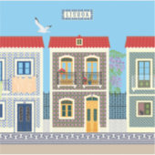Portugees mooie huizen met tegels of azulejos sticker