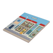 Portugees mooie huizen met tegels of azulejos tegeltje (Zijkant)