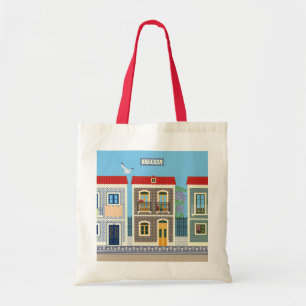Portugees mooie huizen met tegels of azulejos tote bag
