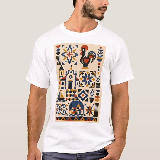 Portugees Mozaïek T-shirt (Voorkant)
