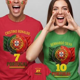 Portugees nationaal voetbalerfgoed voetbal t-shirt