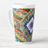 Portugees ontwerp Fleece Deken Latte Mok (Linkerhoek)