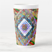 Portugees ontwerp Fleece Deken Latte Mok (Voorkant)