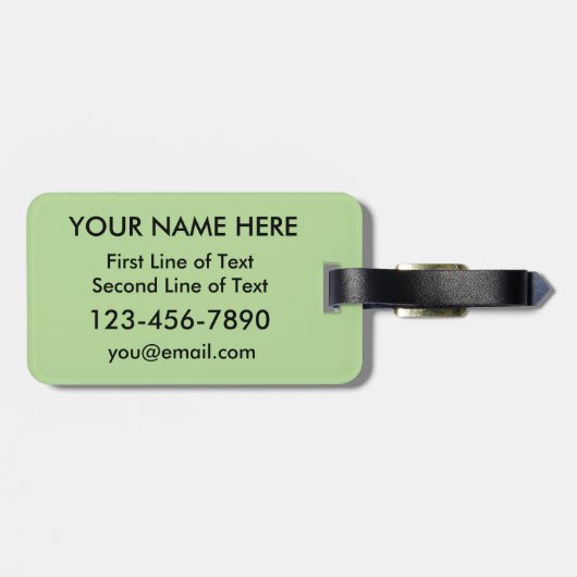 Portugees op de Sjabloon van het Bagagelabel Heart (Achterkant horizontaal)