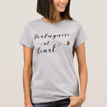 Portugees op Heart Tee Shirt, Portugal