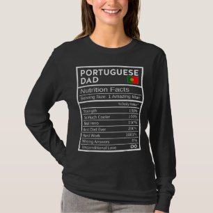 Portugees Papa Voeding Feiten Nationale Pride Gift T-shirt